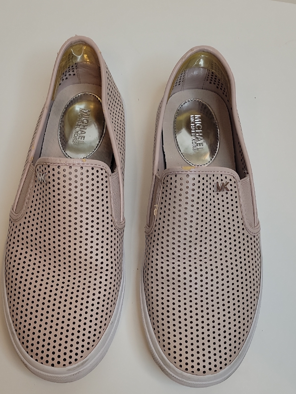 MICHAEL Michael Kors Blush Perforated Leather Slip-Ons